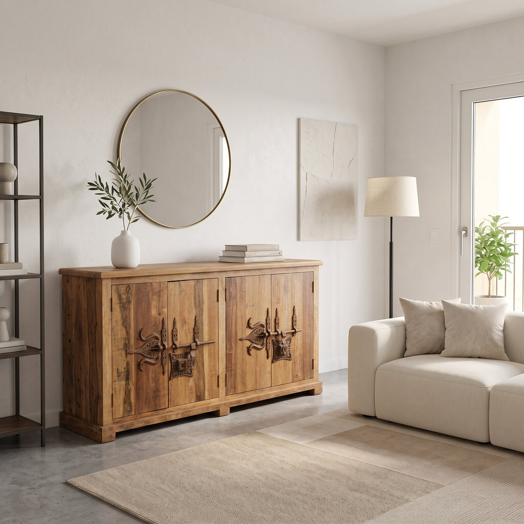 BS08 - Reclaimed Wood with Antique Hardware Buffet