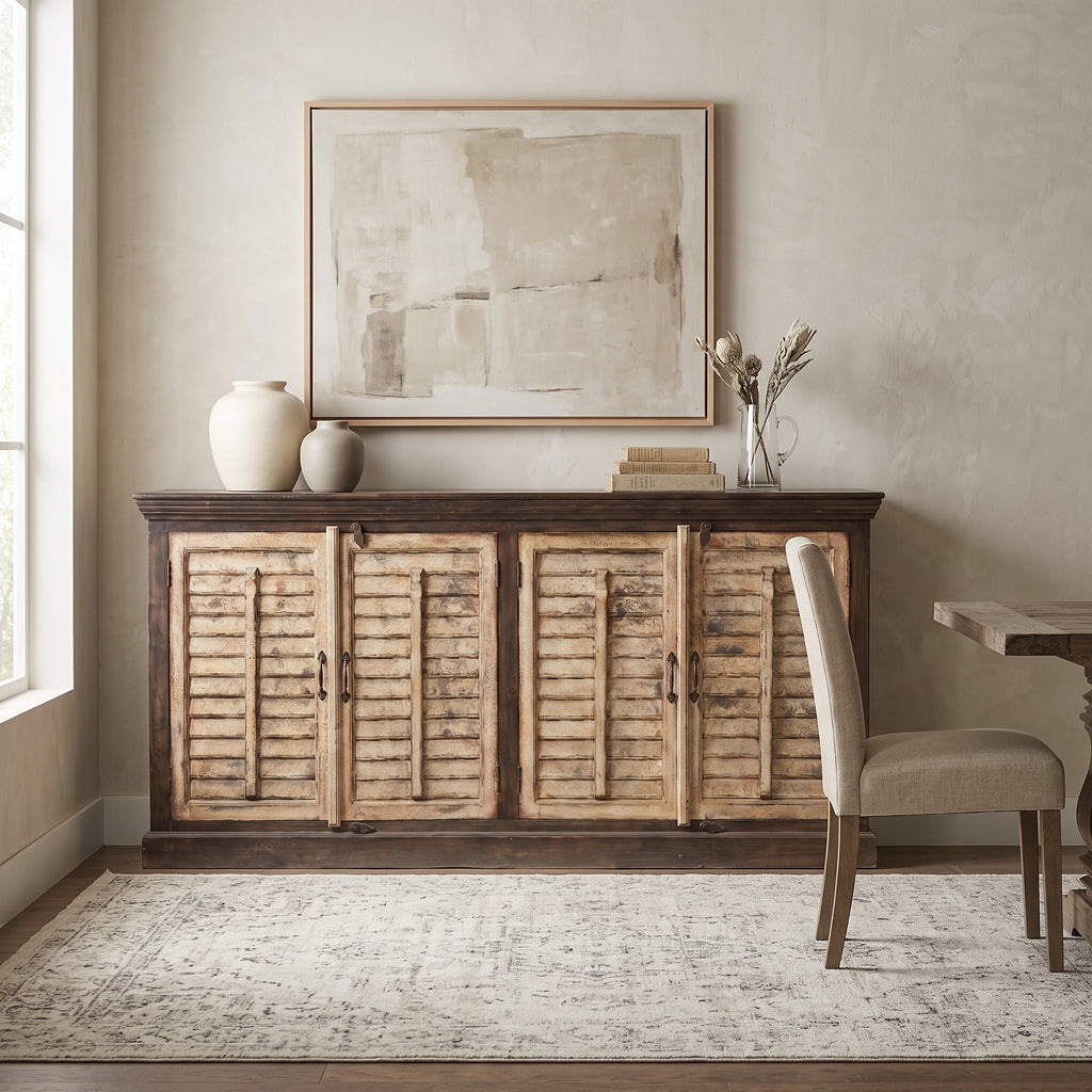 BS10 - Reclaimed Wood Shutter Style Buffet