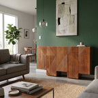 BS01 - Fluted Solid Acacia Buffet