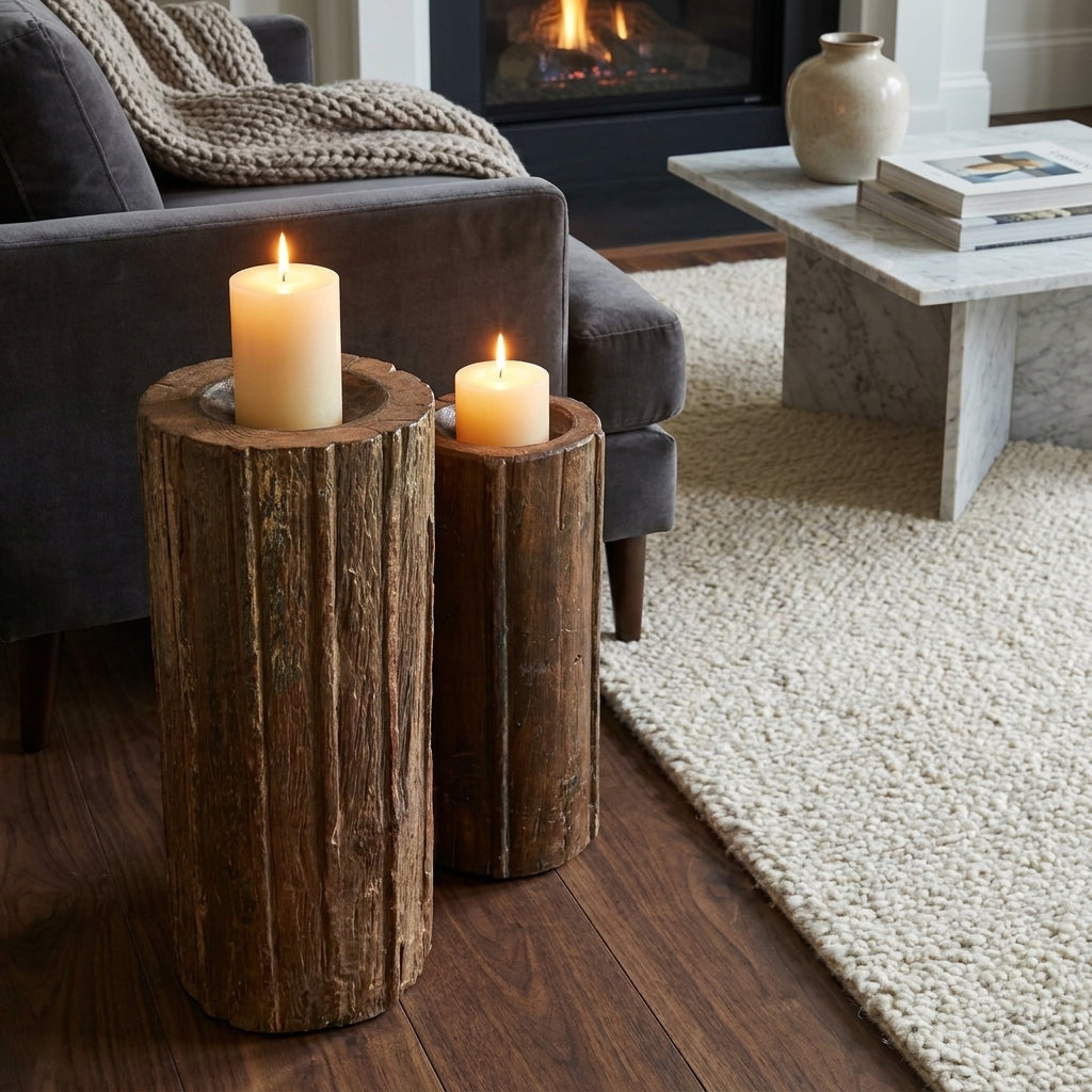 CS19 - Antique Column Candle Holder
