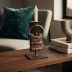CS20 -  Antique Metal Lock Candle Holders