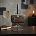 CS20 -  Antique Metal Lock Candle Holders