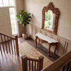 WS203 - Ornate Hand-Carved Wood Console Table & Mirror Set