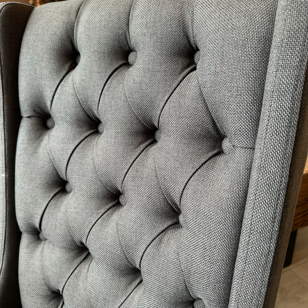 CH01 - Linen Upholstered Tufted Dining Chair