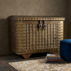 KS01 - Antique Brass Fitted Storage Chest