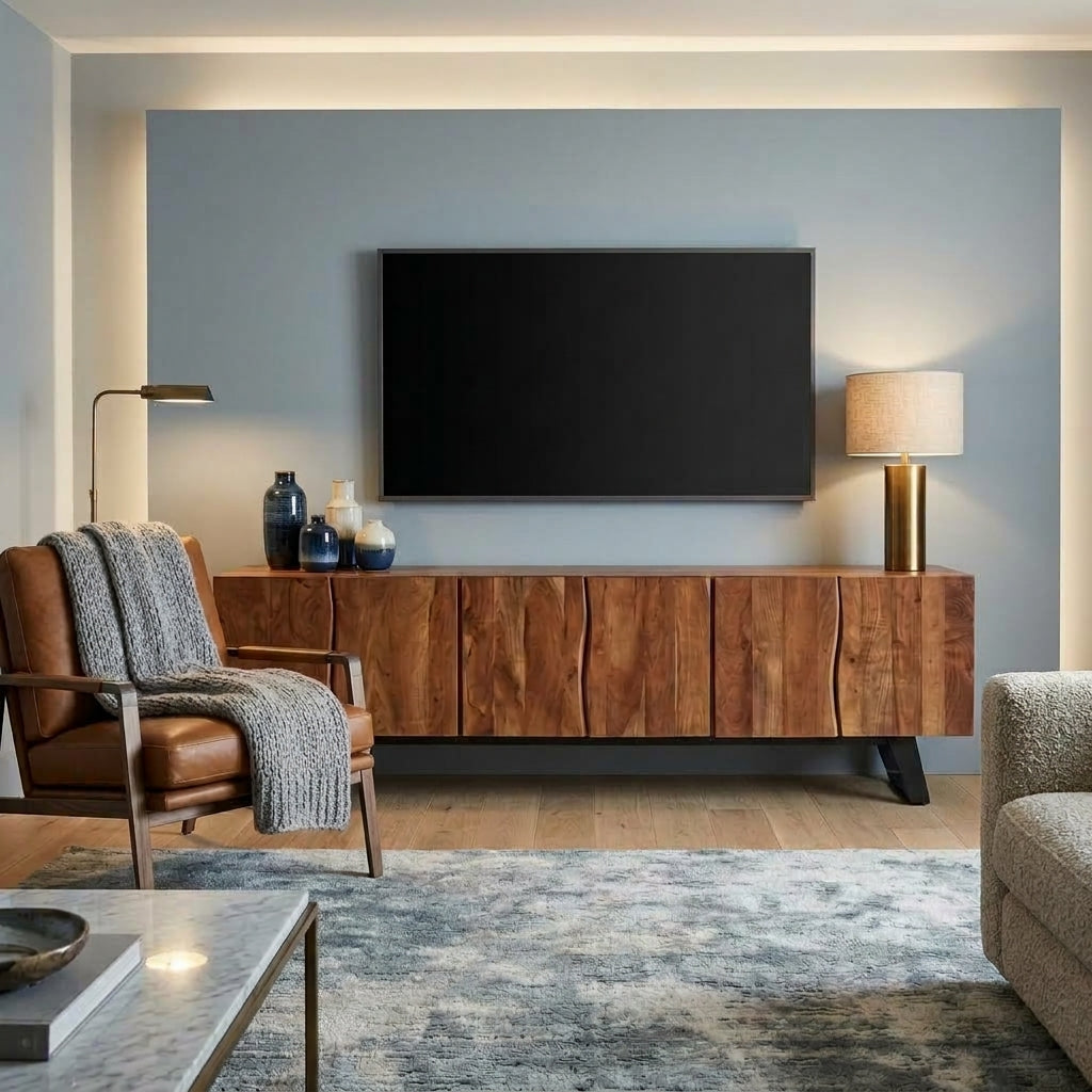 LH22 - Solid Acacia Live Edge TV Stand