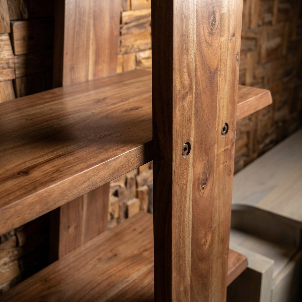 LH32 - Solid Acacia Display & Bookshelf
