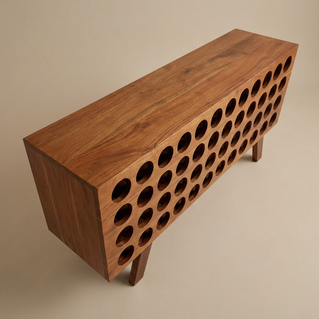 BC02 - Solid Acacia 60 Wine Holders