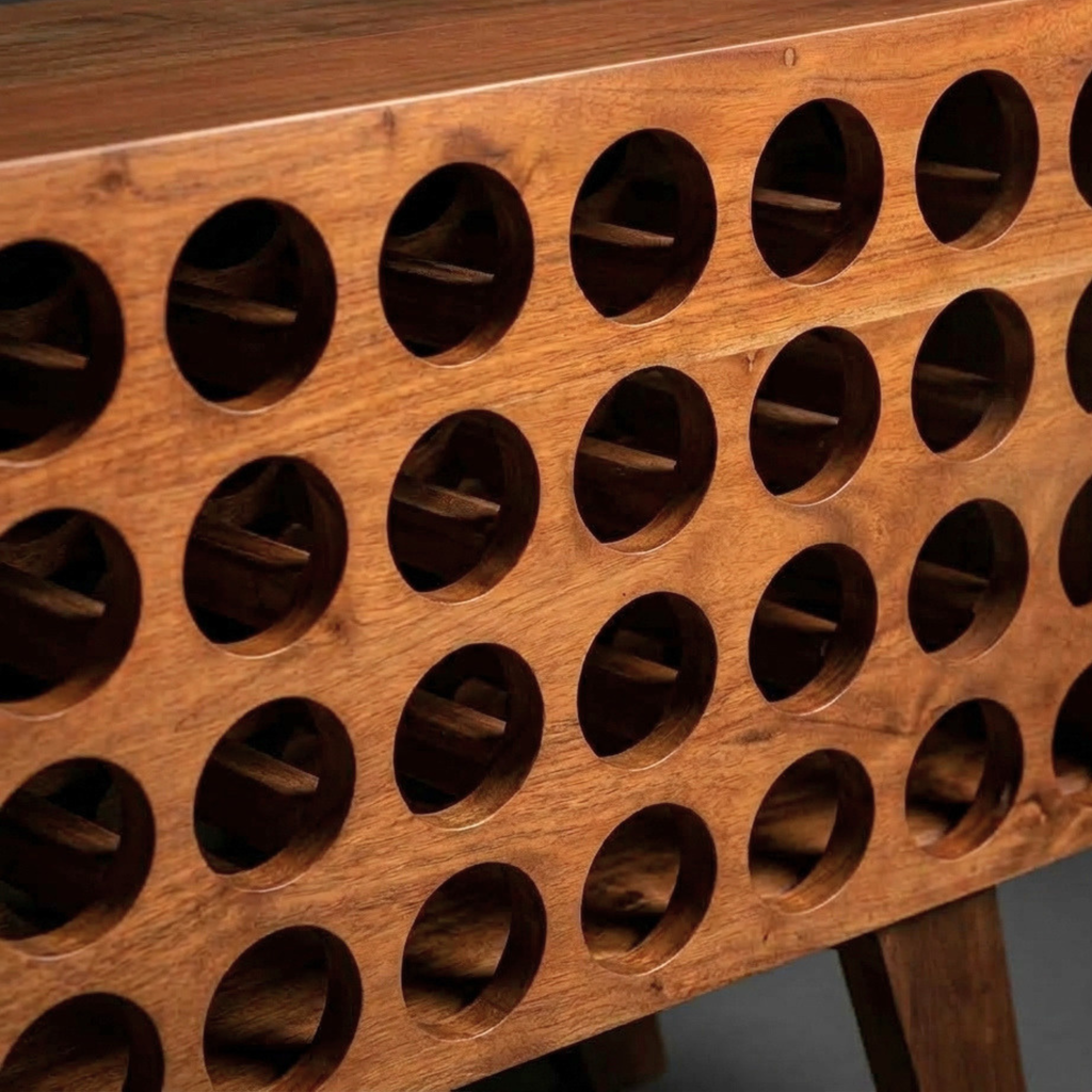 BC02 - Solid Acacia 60 Wine Holders