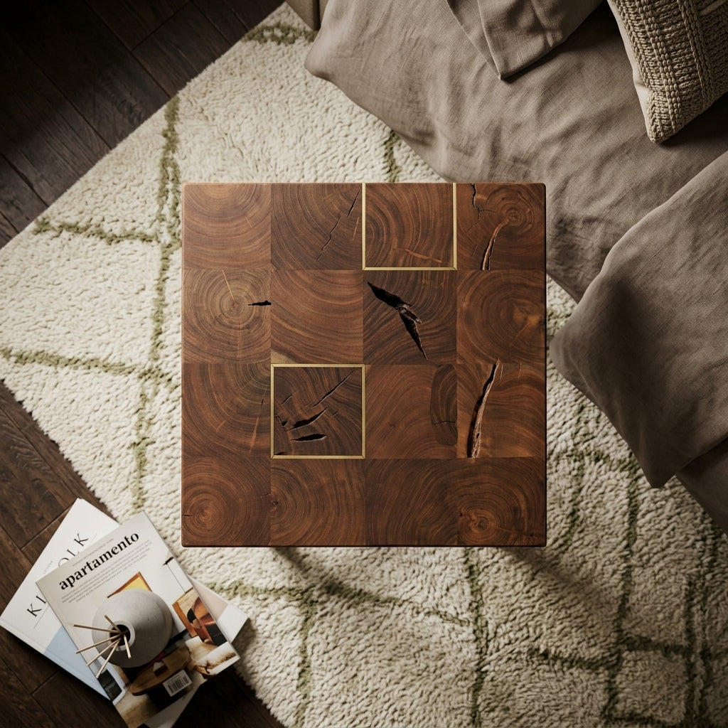 LH68 - Solid Acacia Brass Fitted