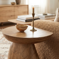 LH85 - Solid Acacia Mushroom Style Side Table