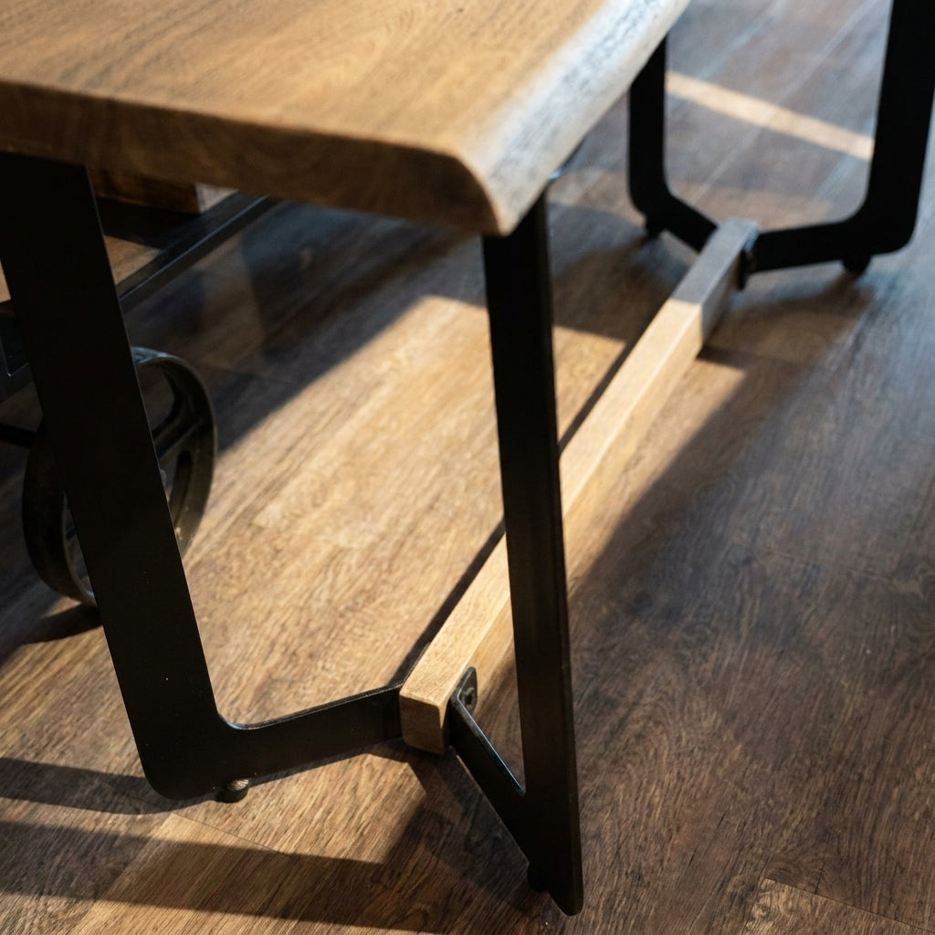 W033G - Solid Acacia Live Edge Console Table