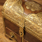 WB2 - Ornate Brass-Trimmed Wooden Storage Chest