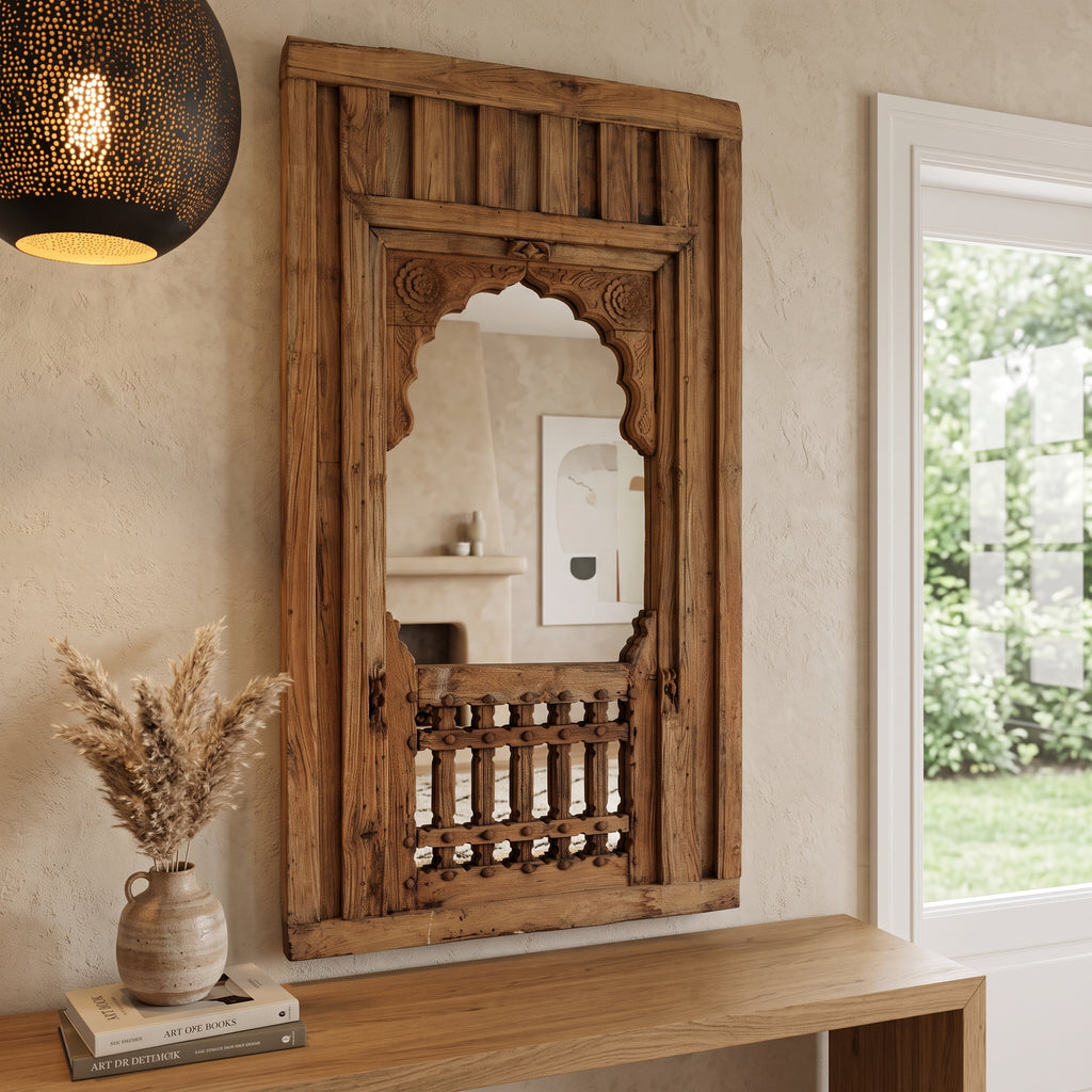 UNM01 - Reclaimed Window Framed Mirror 64_ x 36_1