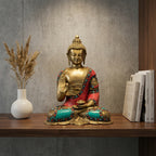 S19 - Buddha Statue Brass Fitted