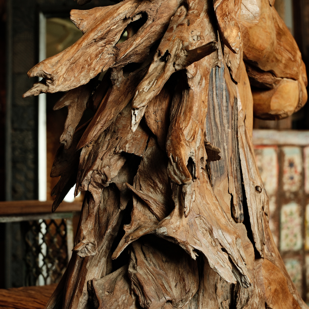 S28 - Sculpture Head Horse Teak Root