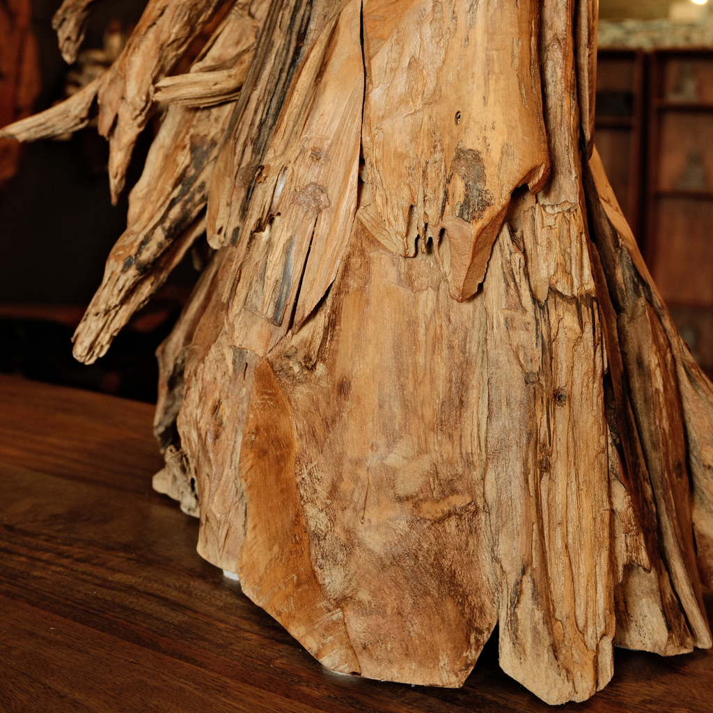 S28 - Sculpture Head Horse Teak Root