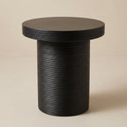 W002 - Solid Acacia Carved Side Table