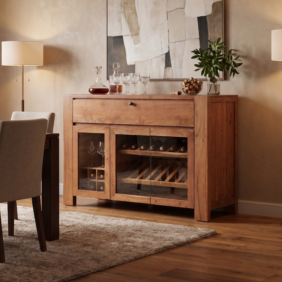 BC17- Solid Acacia Bar Counter