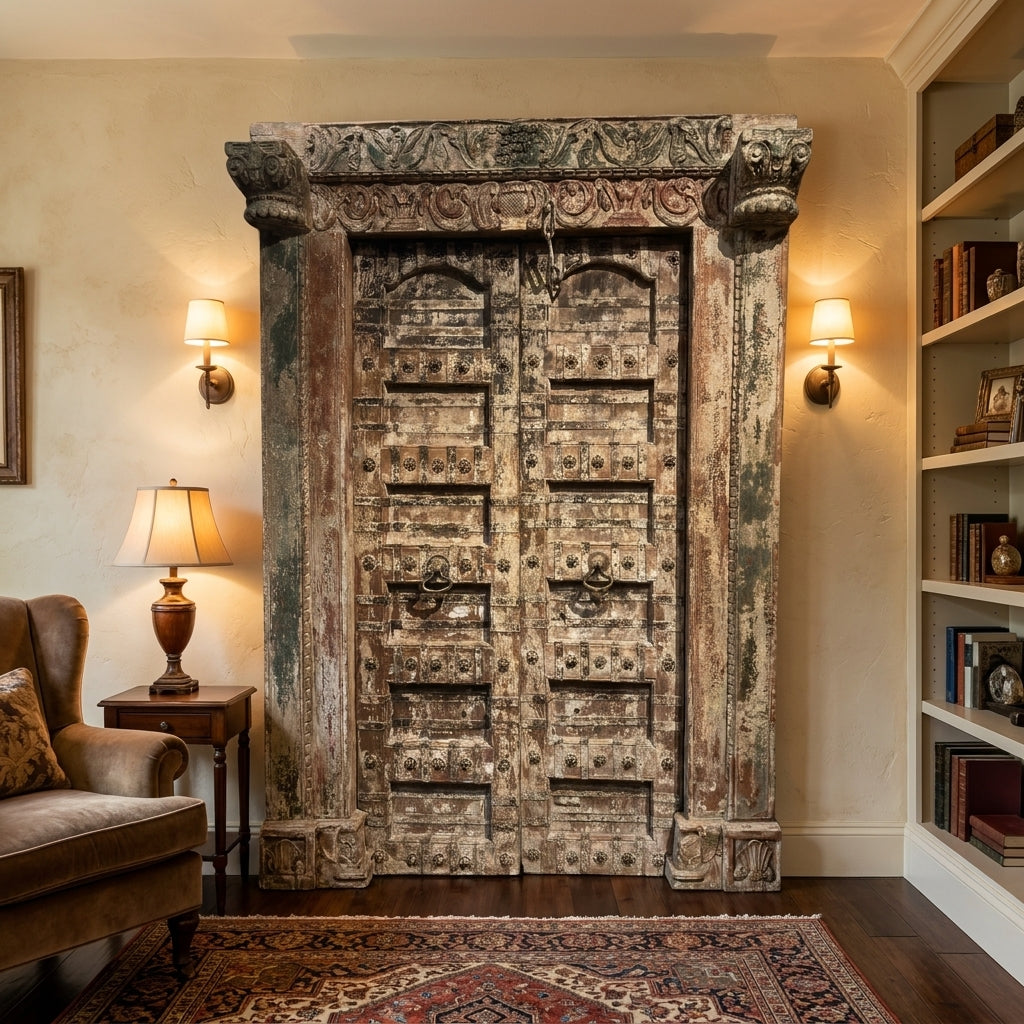 WD16 - Antique Door Hand Carved