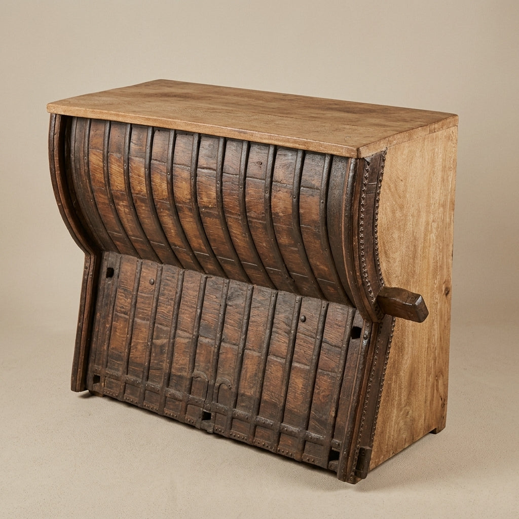 BC20 - Reclaimed Wood Antique Cart Bar