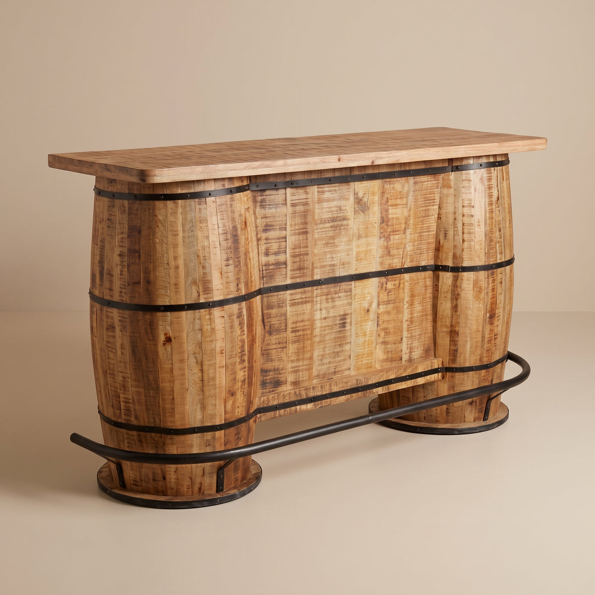 BC16 - Reclaimed Wood Drum Style Bar