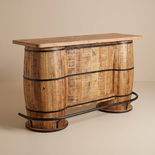 BC16 - Reclaimed Wood Drum Style Bar