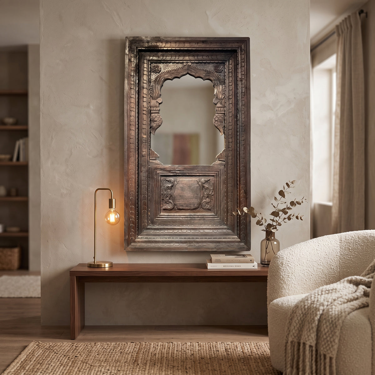 WS01M - Solid Wood Mirror 50_x29_