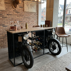 BC06 - Retro Style Motorcycles Wine Rack & Bar