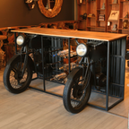 BC06 - Retro Style Motorcycles Wine Rack & Bar