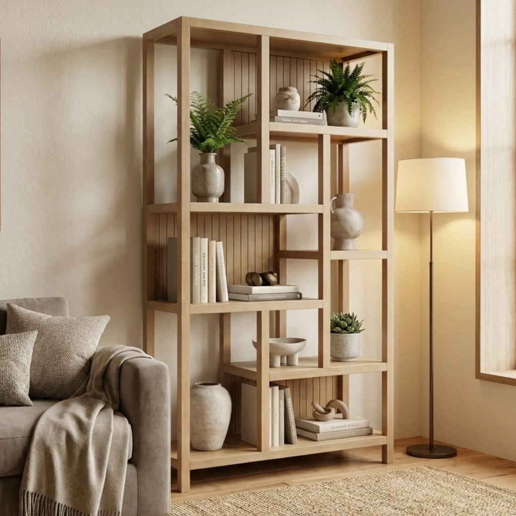 WS06 - Solid Wood Display & Bookshelf