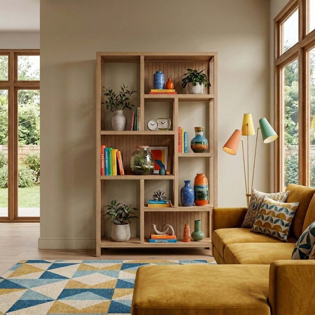WS06 - Solid Wood Display & Bookshelf
