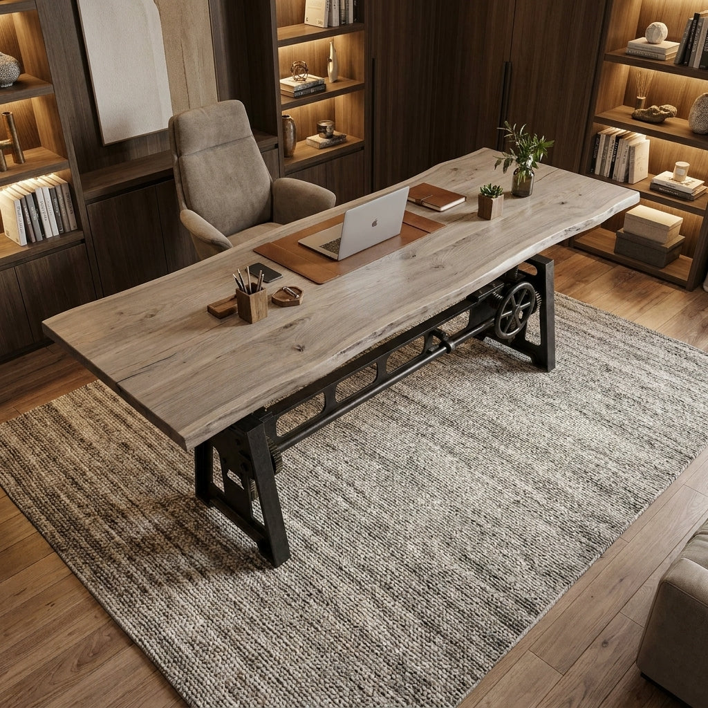 WS08 - Solid Live Edge Desk