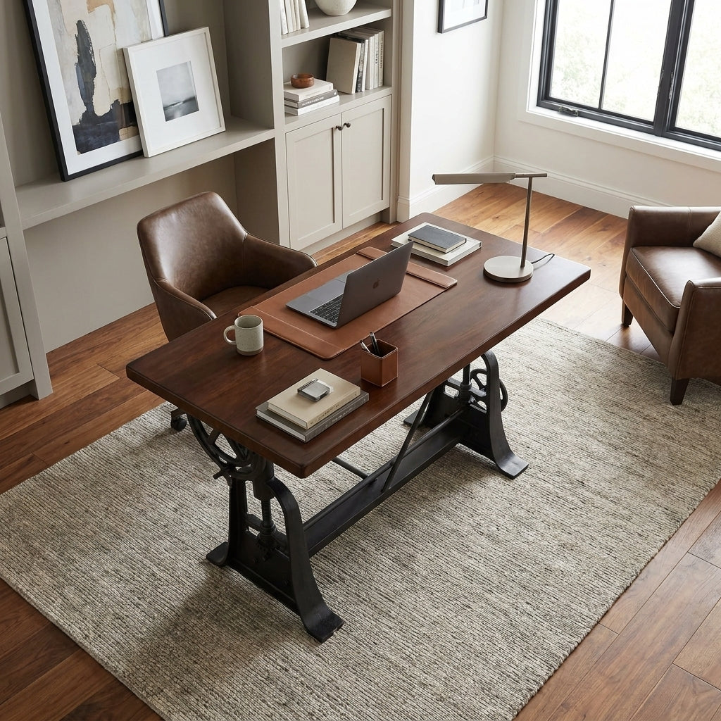 WS09 - Solid Wood Top Desk