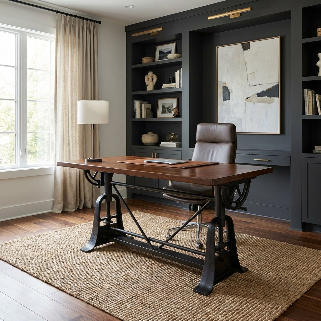 WS09 - Solid Wood Top Desk