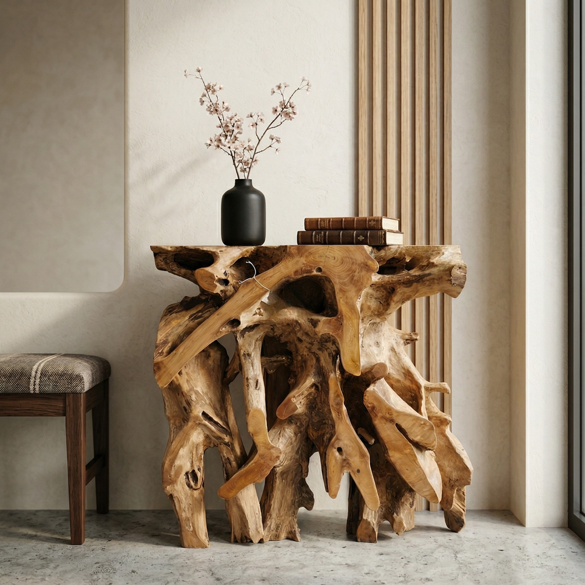 WS1 - Teak Root Console Table