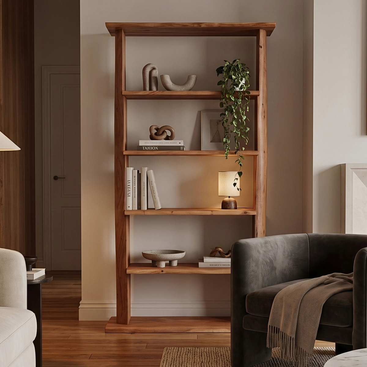 WS1003 - Solid Acacia Bookshelf
