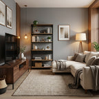 WS105 - 2 drawer wood iron shelf