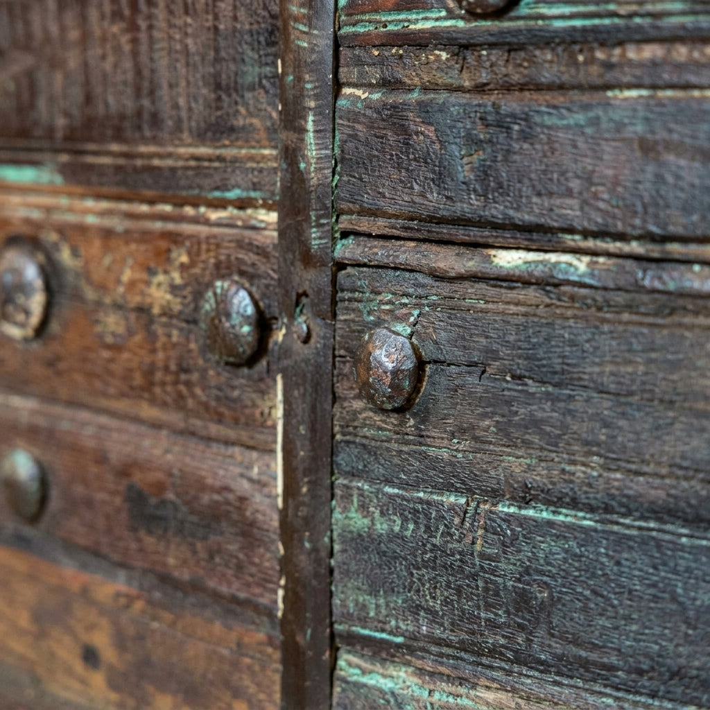 WS113C - Reclaimed Wood Metal Fitted Storage Chest