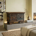 WS113C - Reclaimed Wood Metal Fitted Storage Chest