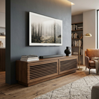 WS126 - Solid Wood Fluted TV Stand