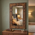 WS137 - Carved Wood Framed Mirror 43.25_x 27.5_