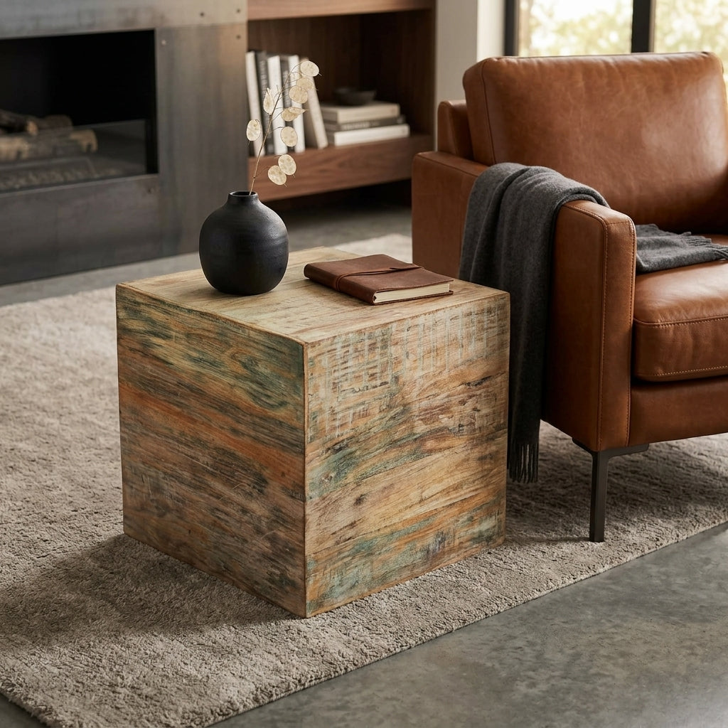 WS151 - Solid Wood Painted Side Table