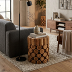 WS17 - Teak Root Pineapple Style Side Table