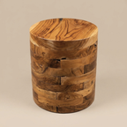 WS18 - Teak Root Cilinder Joint Side Table