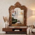 WS197 - Solid Wood Hand-Carved Framed Mirror 49_x36_