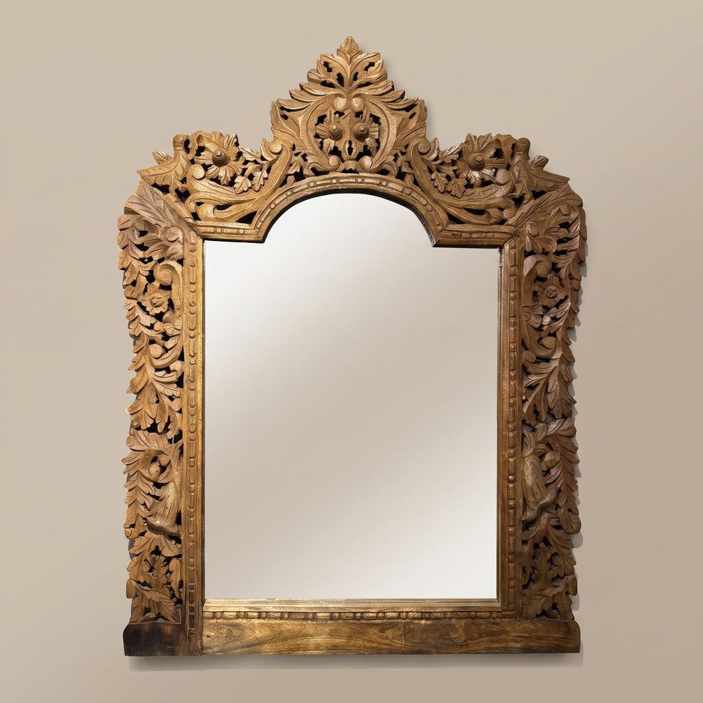 WS197 - Solid Wood Hand-Carved Framed Mirror 49_x36_
