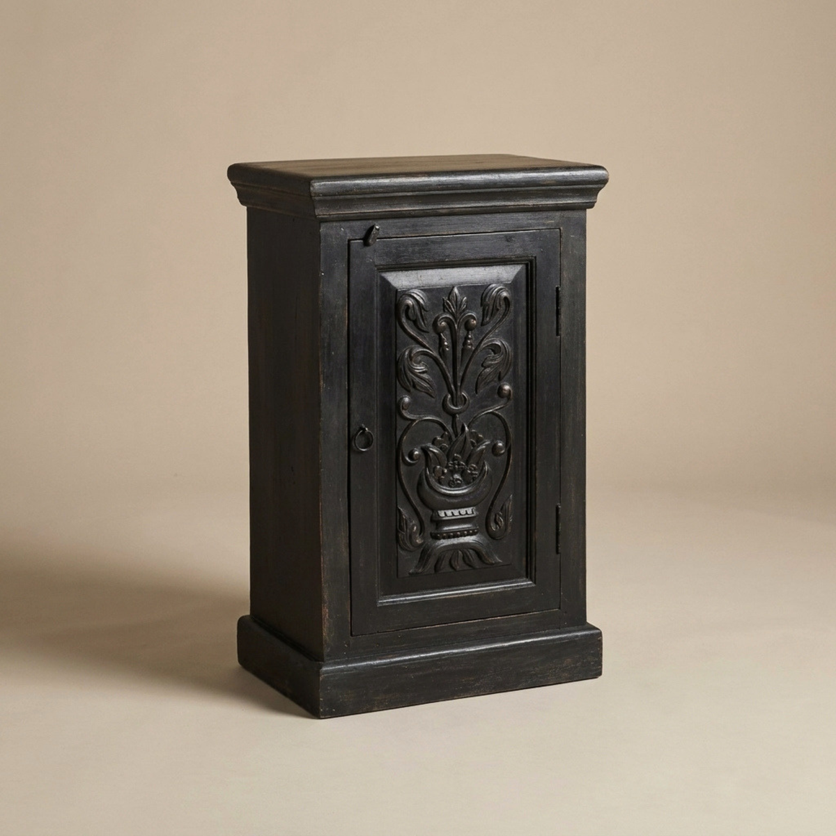 WS22 - Solid Wood Black Night Stand