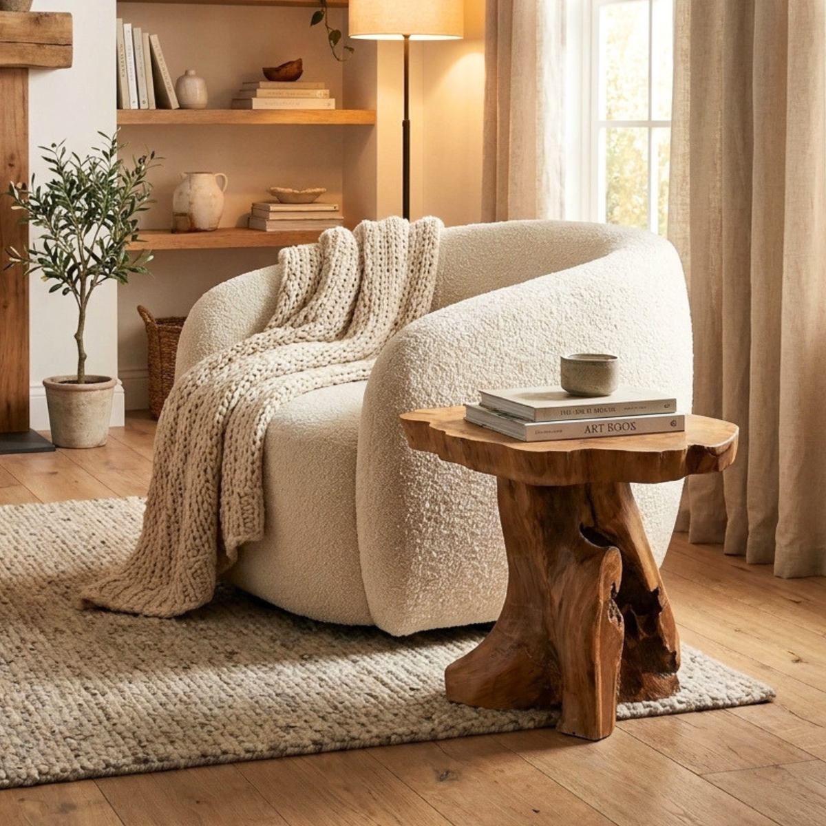 WS221 - Teak Root Side Table