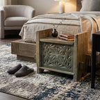 WS23 - Reclaimed Wood Carved Front Chest